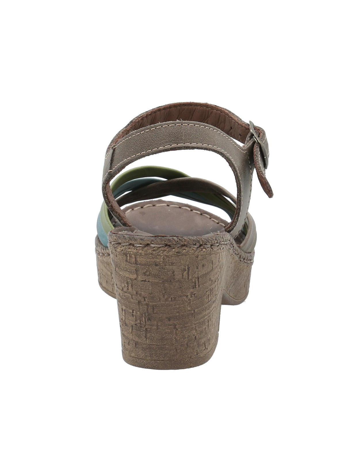 Sandalia Tacón M Dalia Verde Multicolor Mujer 6