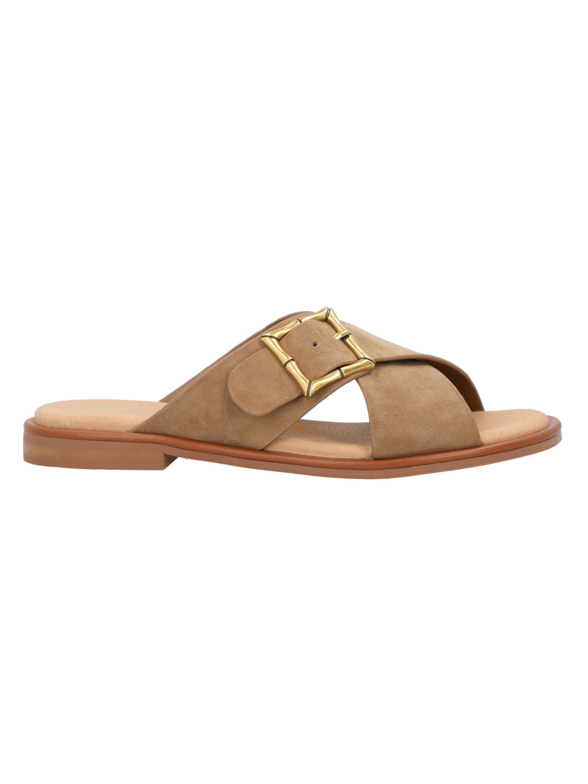 Sandalia Plana M Doha Taupe Mujer 1