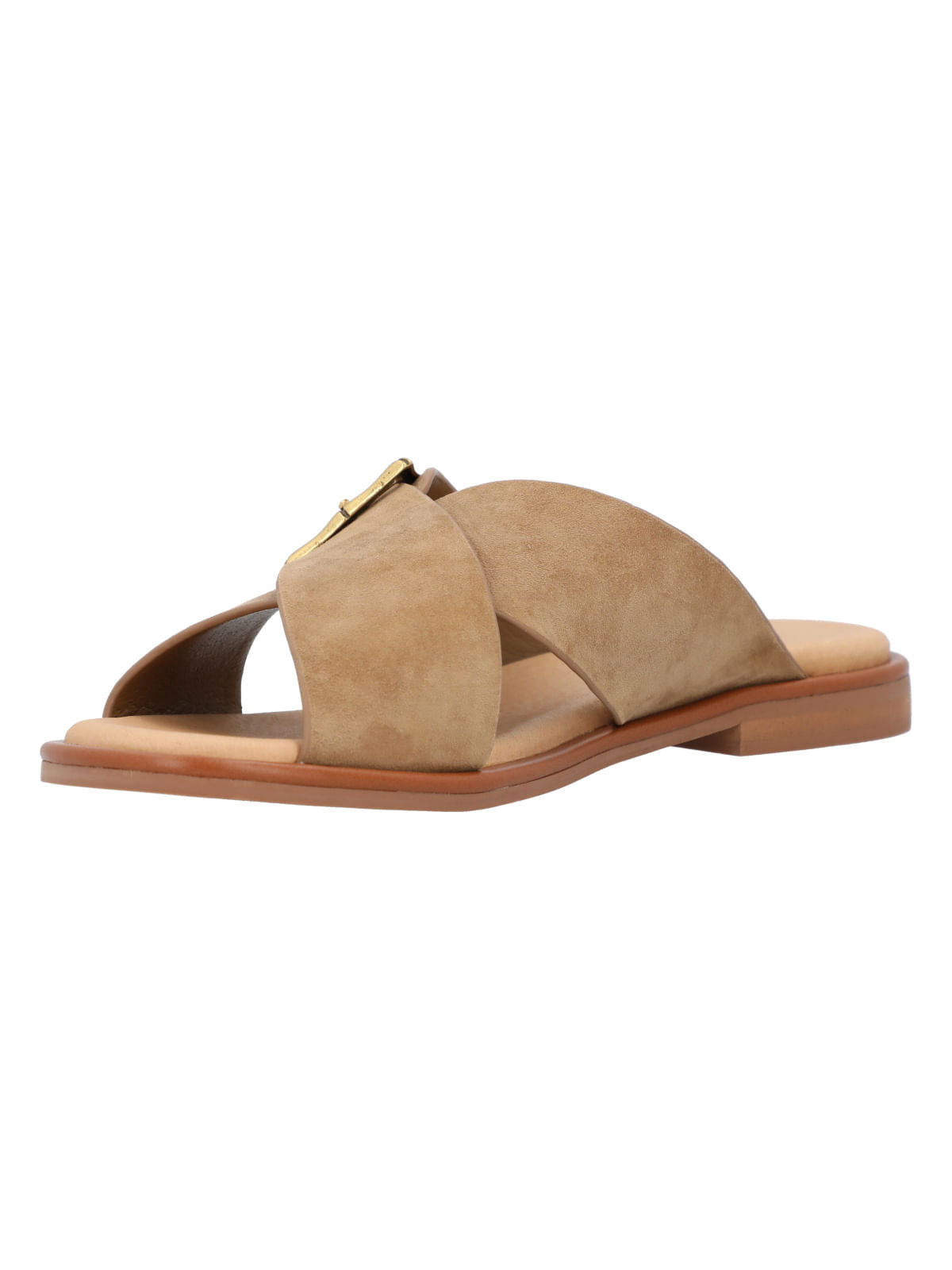 Sandalia Plana M Doha Taupe Mujer 4