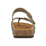 Sandalia Plana M Alcuida Olive Mujer 6