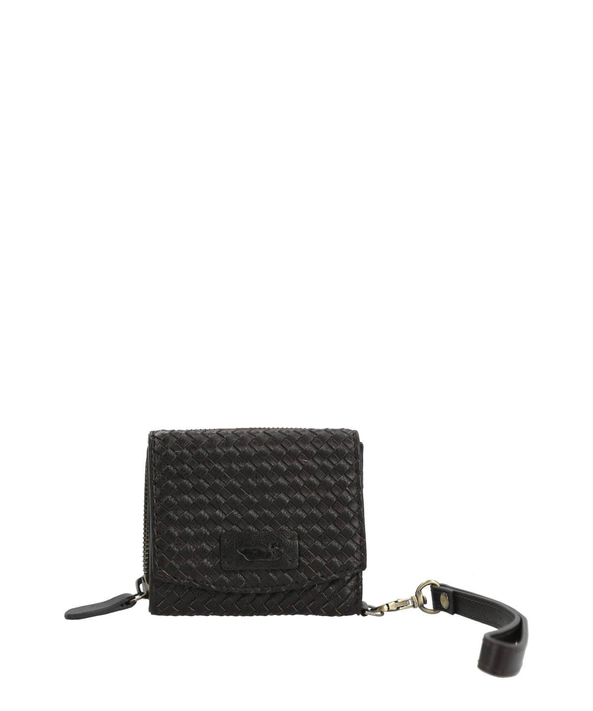 Billetera M SZ Braid Flap Brown Mujer 1