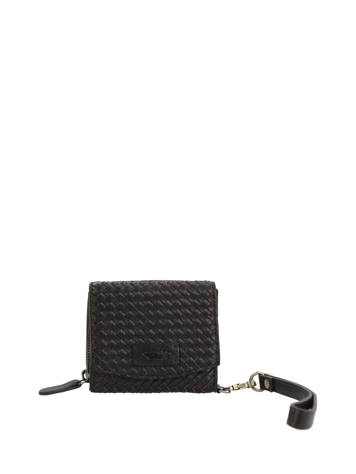 Billetera M SZ Braid Flap Brown Mujer 1