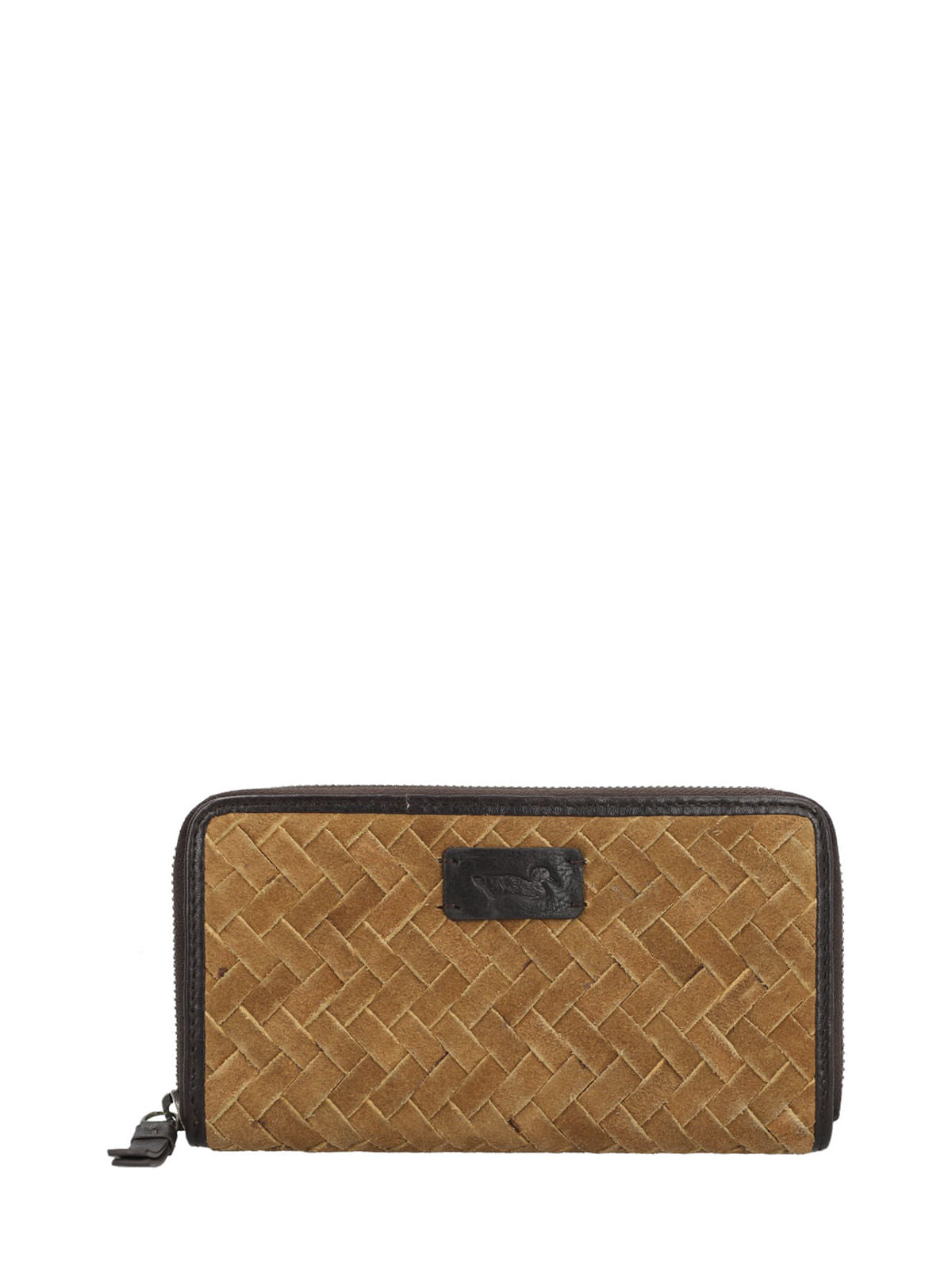 Billetera M SZ Braid Zip Tan Mujer 1