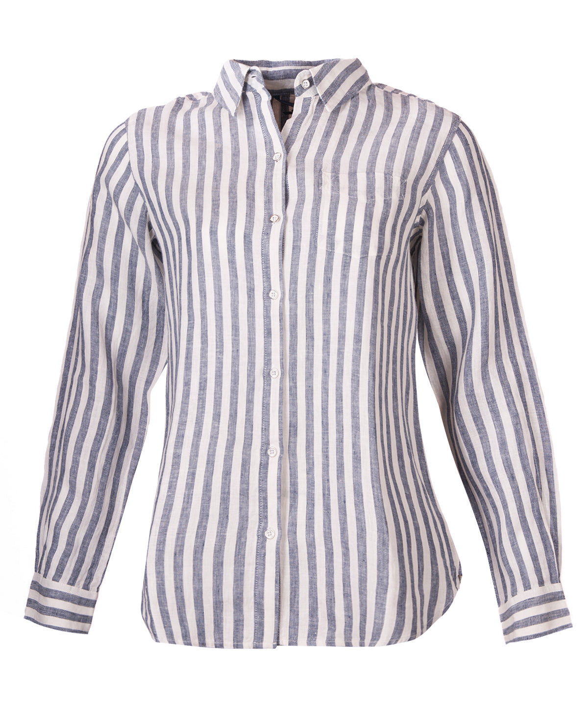 Camisa de Lino Orgánico M/L M Lines Azul Mujer 1