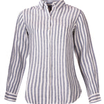 Camisa de Lino Orgánico M/L M Lines Azul Mujer 1