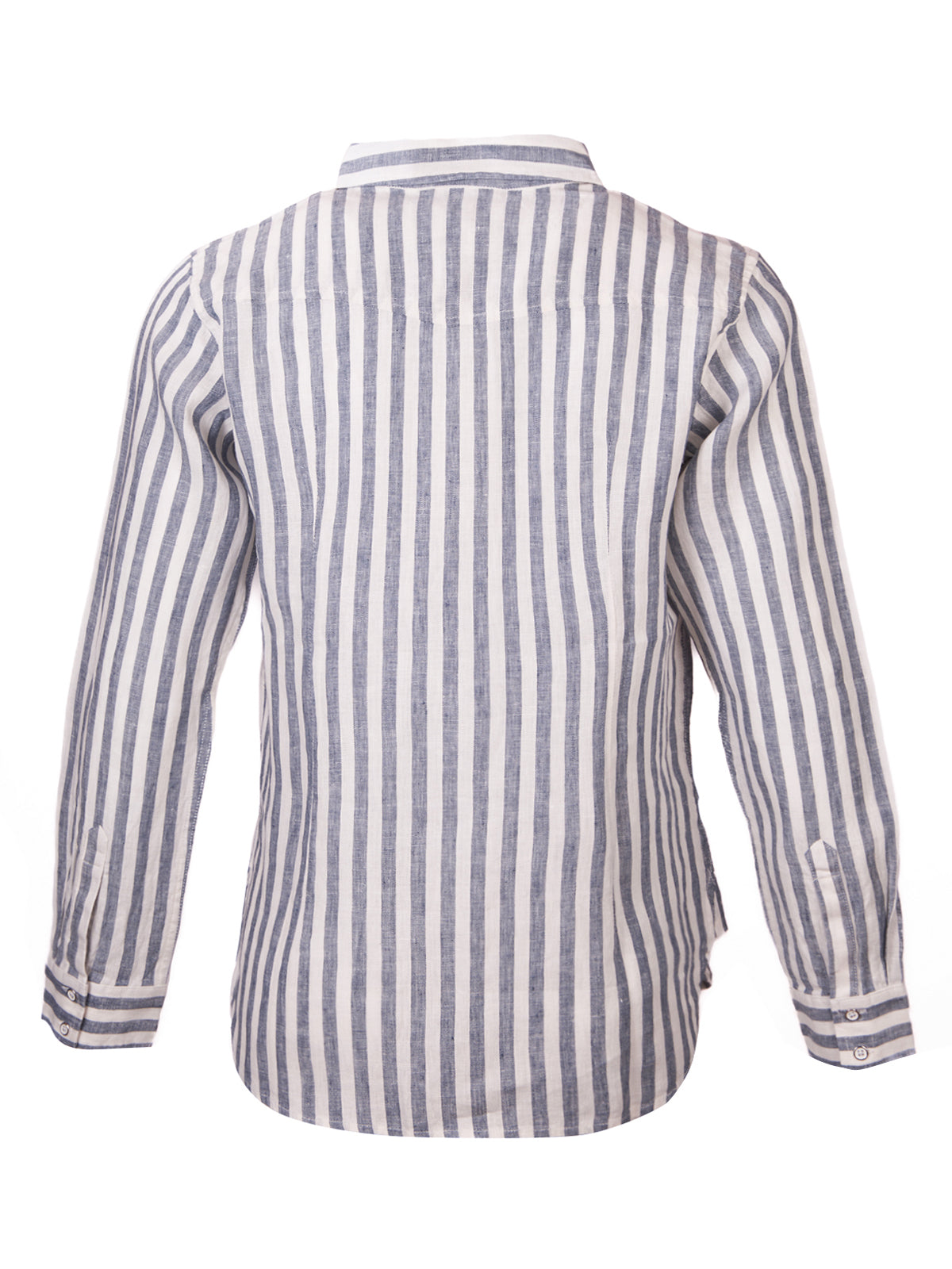Camisa de Lino Orgánico M/L M Lines Azul Mujer 2