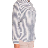 Camisa de Lino Orgánico M/L M Lines Azul Mujer 4