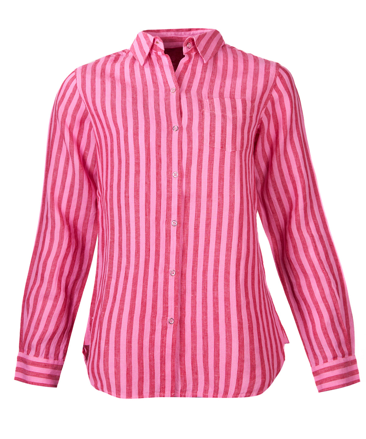 Camisa de Lino Orgánico M/L M Lines Rosa Mujer 1