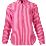 Camisa de Lino Orgánico M/L M Lines Rosa Mujer 1
