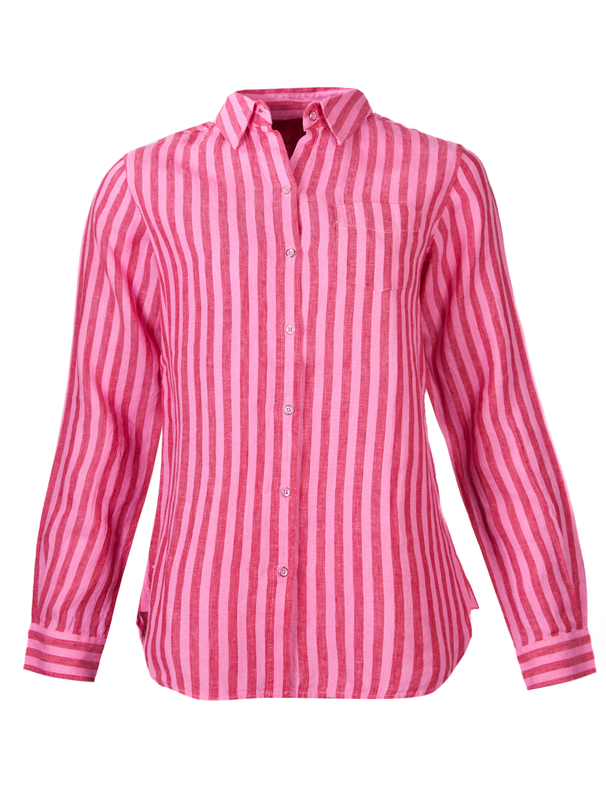 Camisa de Lino Orgánico M/L M Lines Rosa Mujer 1