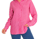 Camisa de Lino Orgánico M/L M Lines Rosa Mujer 3