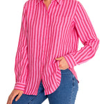 Camisa de Lino Orgánico M/L M Lines Rosa Mujer 4
