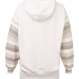 Hoodie M Este Mangas Tejidas Crudo Mujer 2