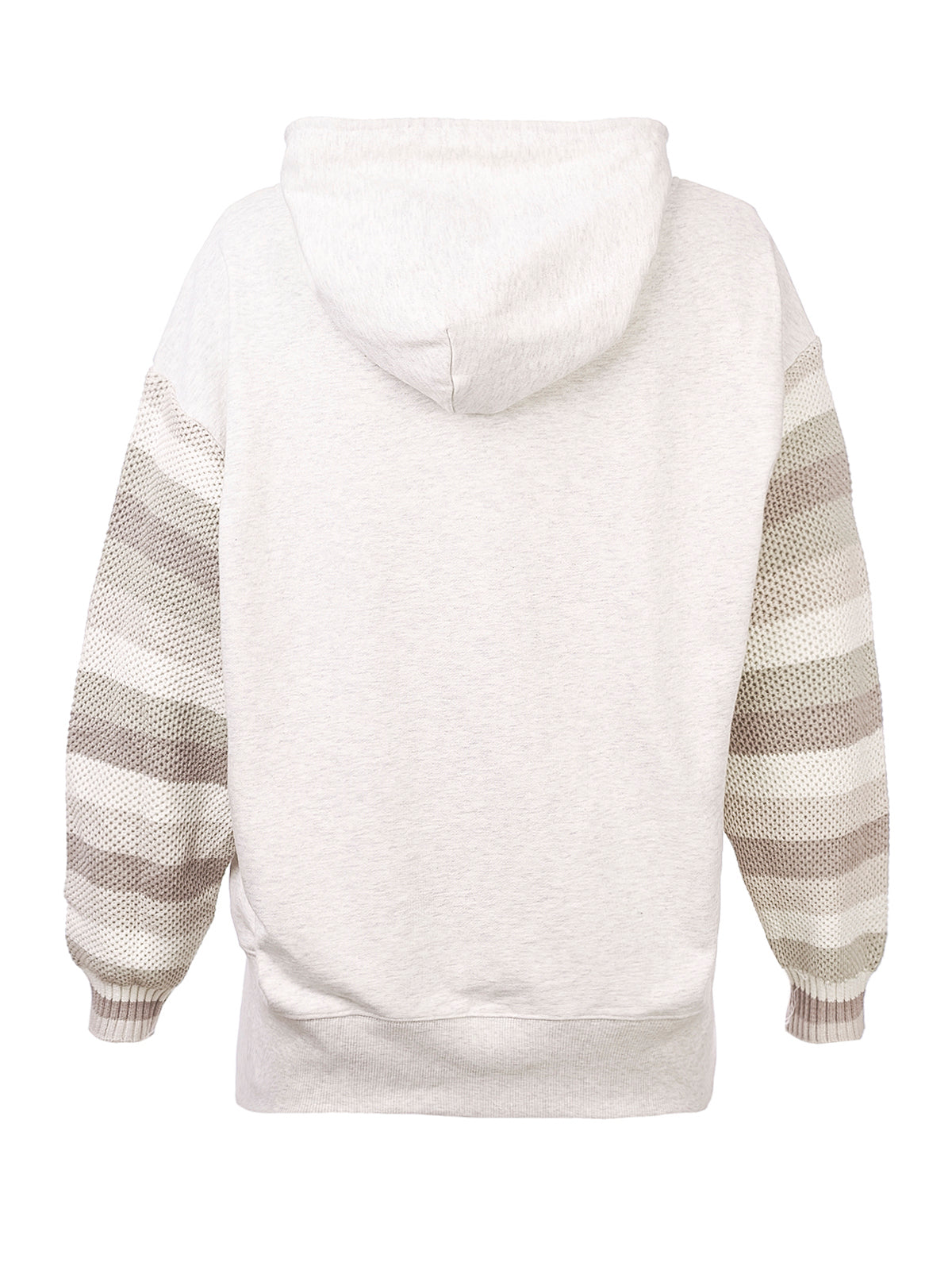 Hoodie M Este Mangas Tejidas Crudo Mujer 2