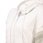 Hoodie M Este Mangas Tejidas Crudo Mujer 3