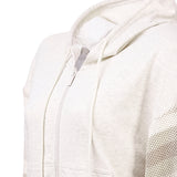 Hoodie M Este Mangas Tejidas Crudo Mujer 3