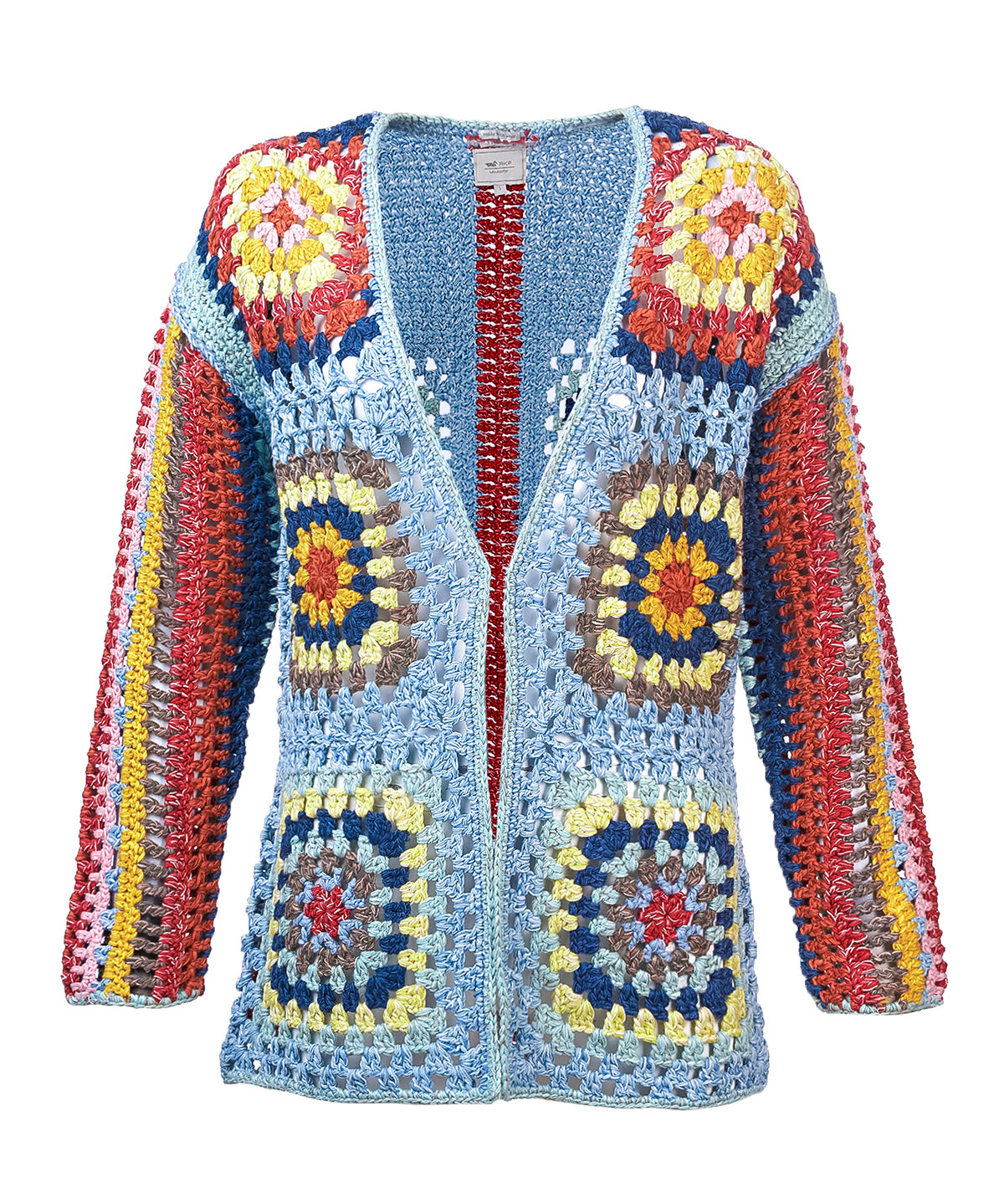 Cardigan Crochet M Positano Multicolor Mujer 1