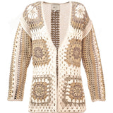 Cardigan Crochet M Positano Multicolor Crudo Mujer 1