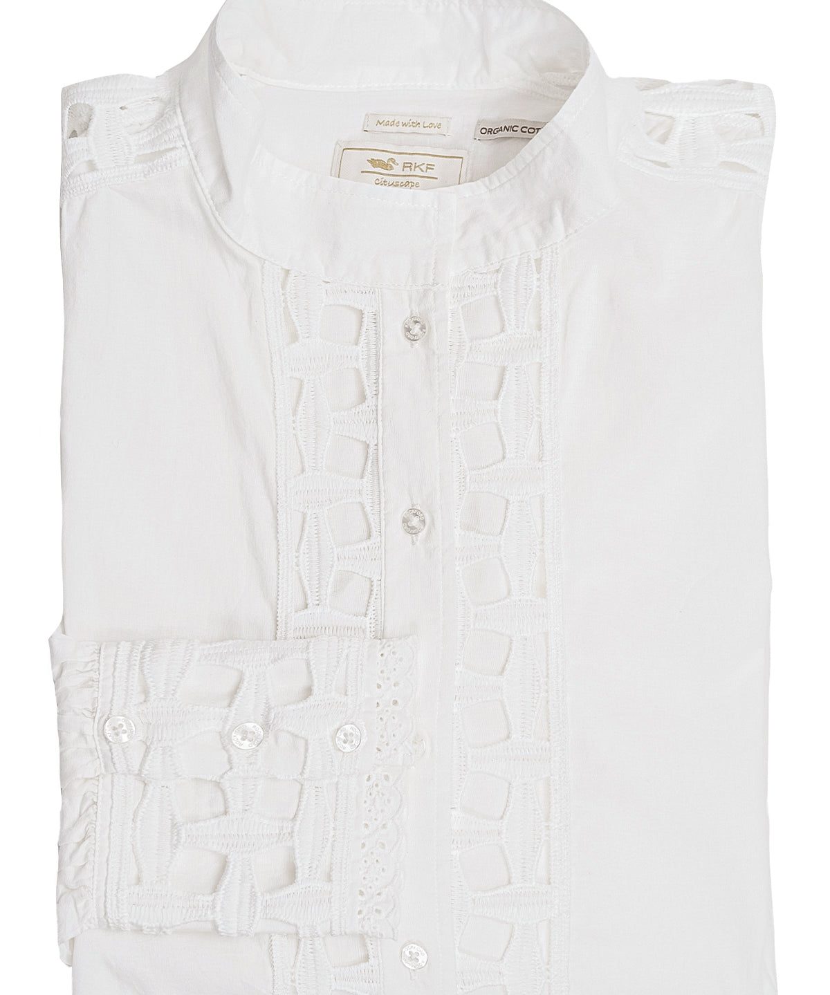 Camisa M/L M Crochet Sahara Blanco Mujer 1