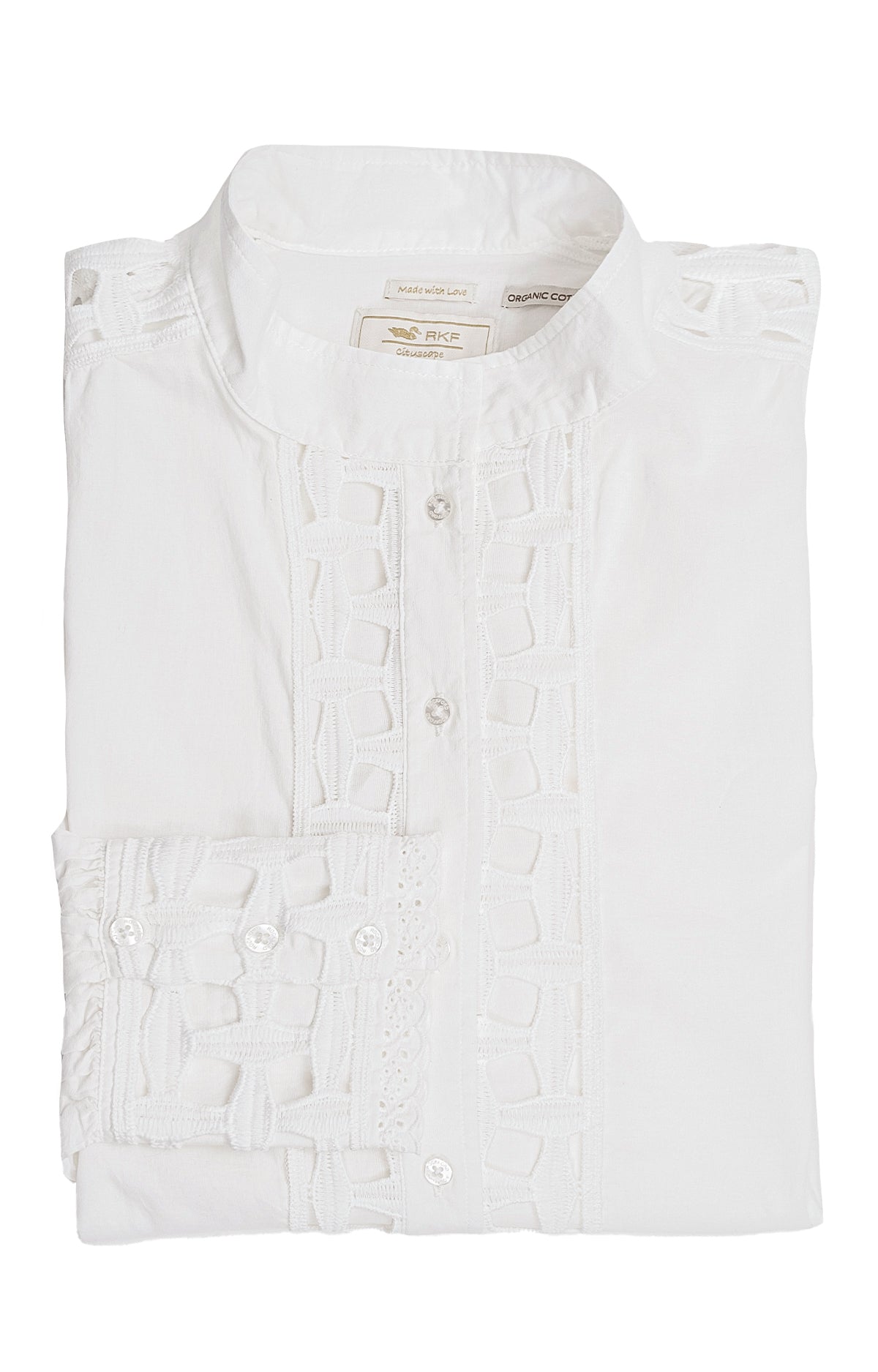 Camisa M/L M Crochet Sahara Blanco Mujer 1
