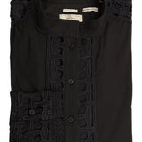 Camisa M/L M Crochet Sahara Negro Mujer 1