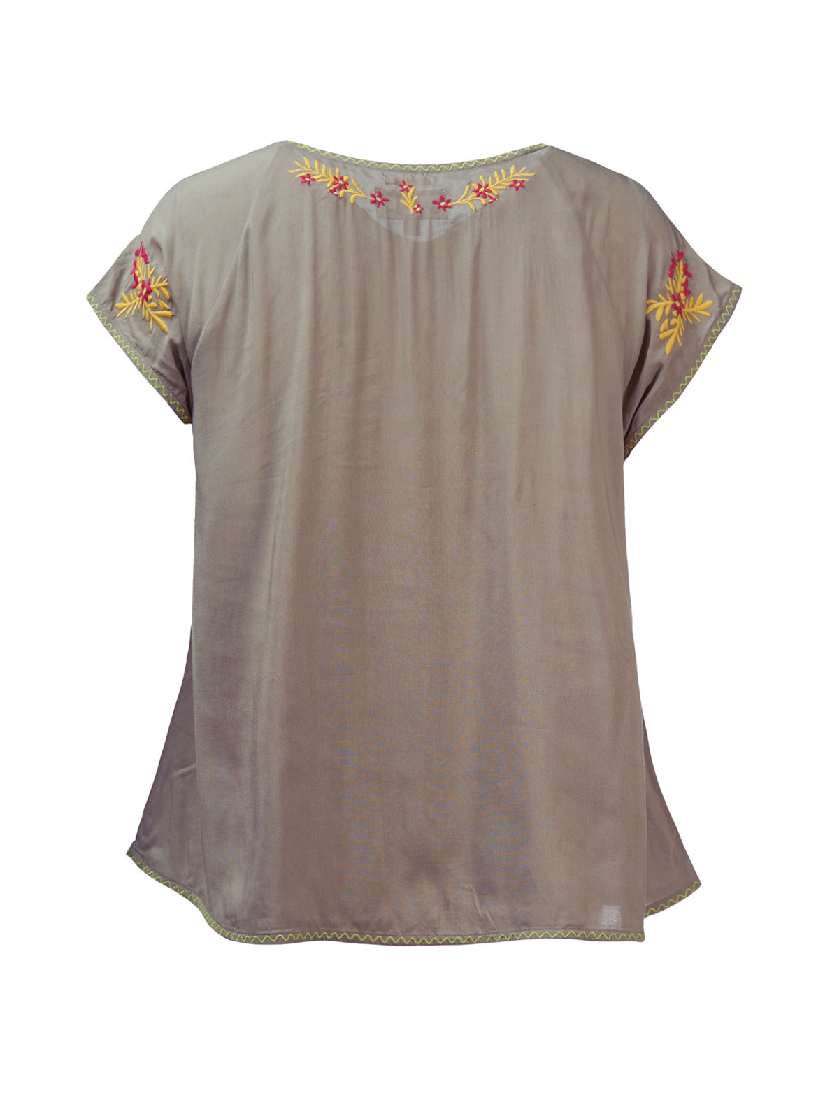 Camiseta M/L M Boheme Bordado Gris Mujer 2
