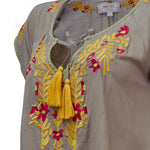 Camiseta M/L M Boheme Bordado Gris Mujer 3