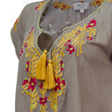 Camiseta M/L M Boheme Bordado Gris Mujer 3