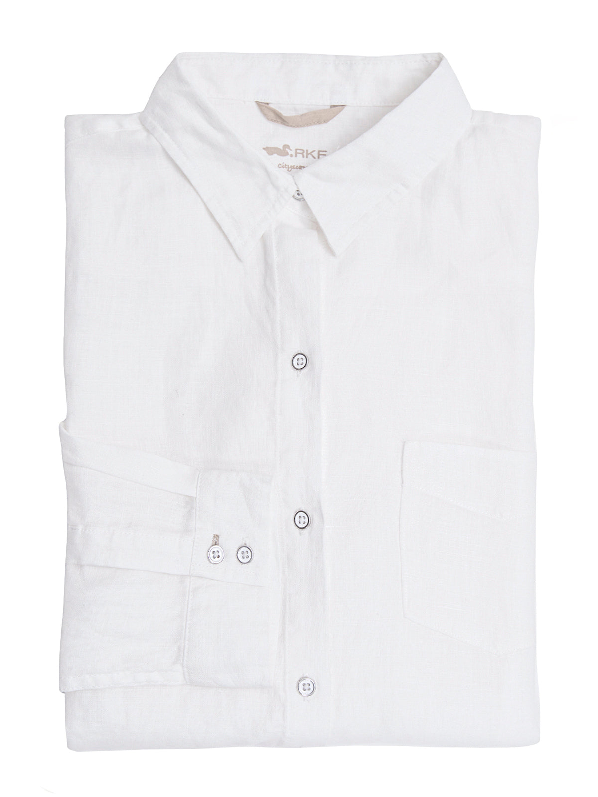 Camisa de Lino Orgánico M/L M Lirio Blanco Prim23 Mujer 1