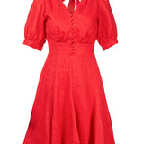 Vestido Corto M Cerdena Rojo Mujer 1