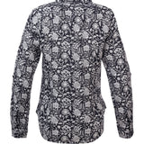Camisa de Lino Orgánico M/L M LirioPrint Sandal Wood Black Mujer 3