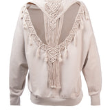 Saco M Anara Macramé Nougat Mujer 2