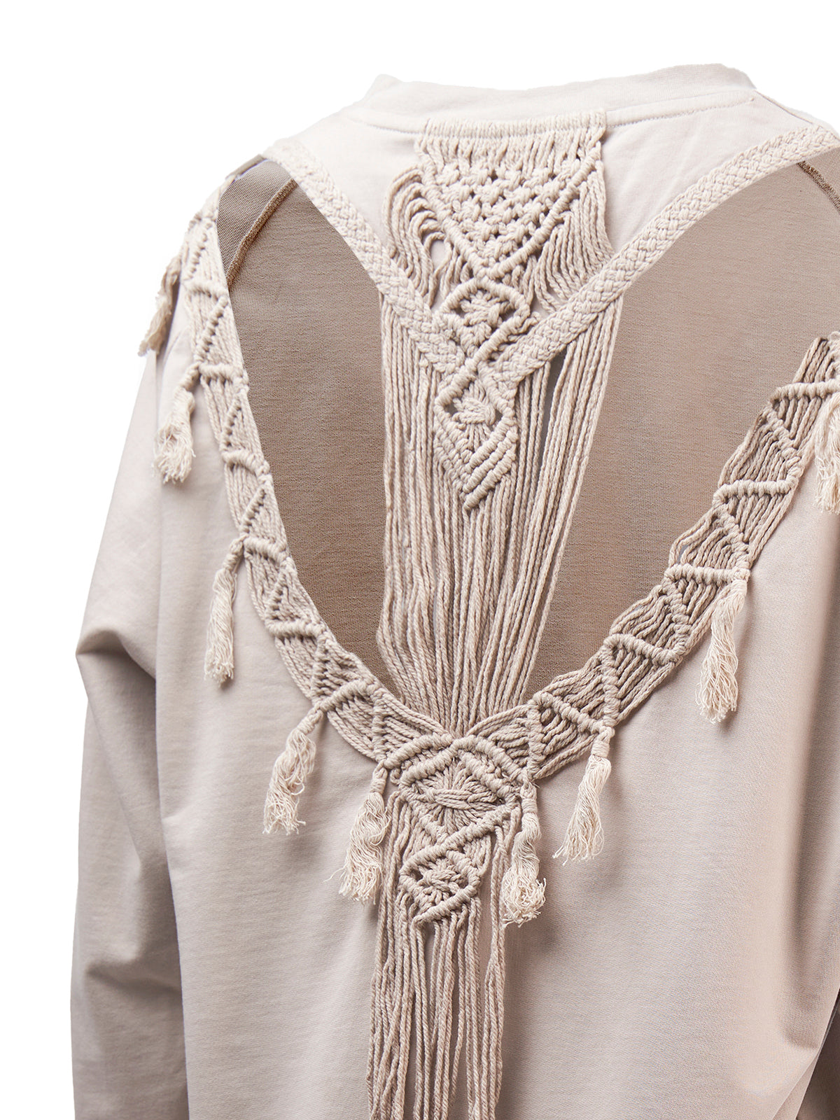 Saco M Anara Macramé Nougat Mujer 3