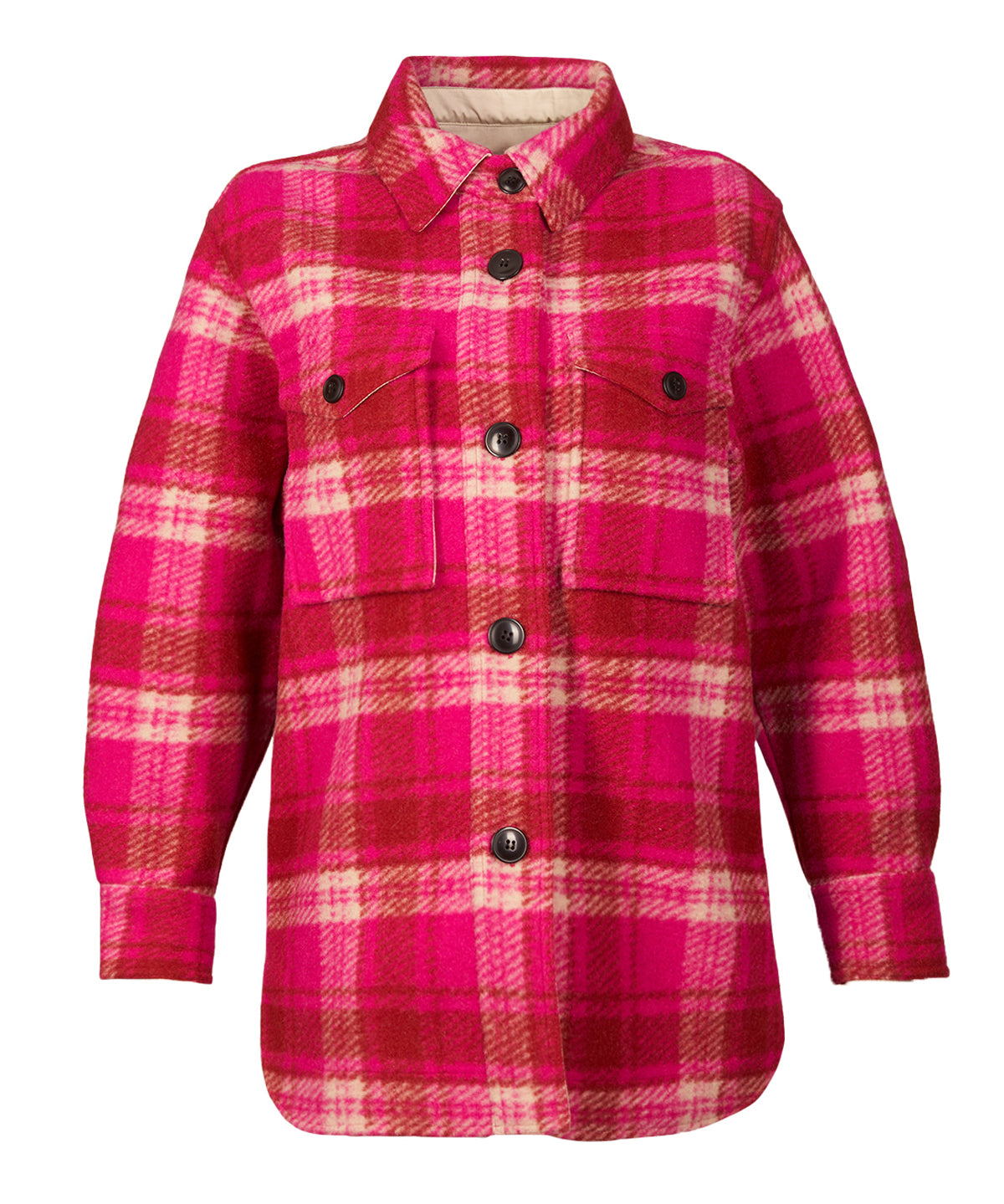 Chaqueta M Begonia Tartán Cranberry Mujer 1