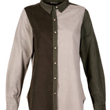 Camisa M/L M Micropana Nora Verde Oliva Mujer 1