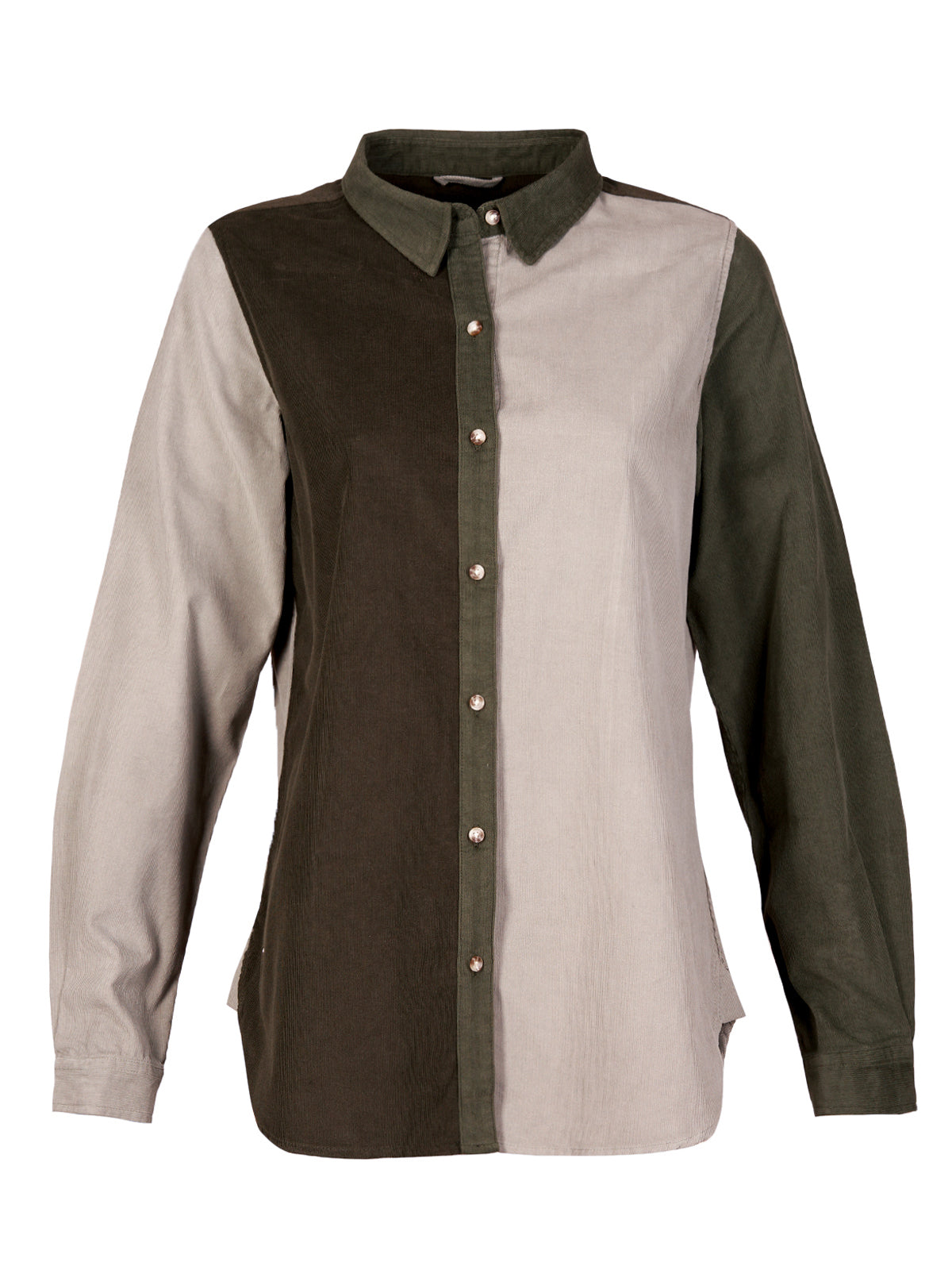 Camisa M/L M Micropana Nora Verde Oliva Mujer 1
