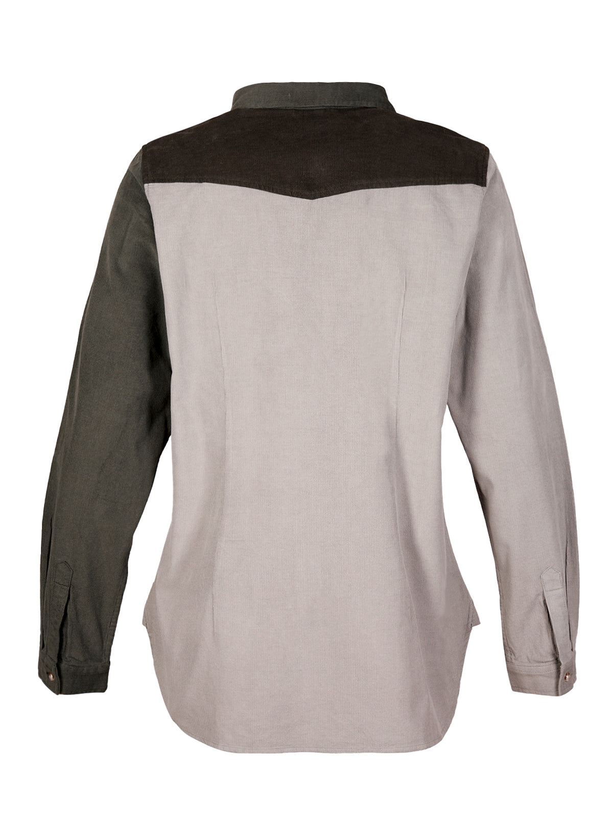 Camisa M/L M Micropana Nora Verde Oliva Mujer 2
