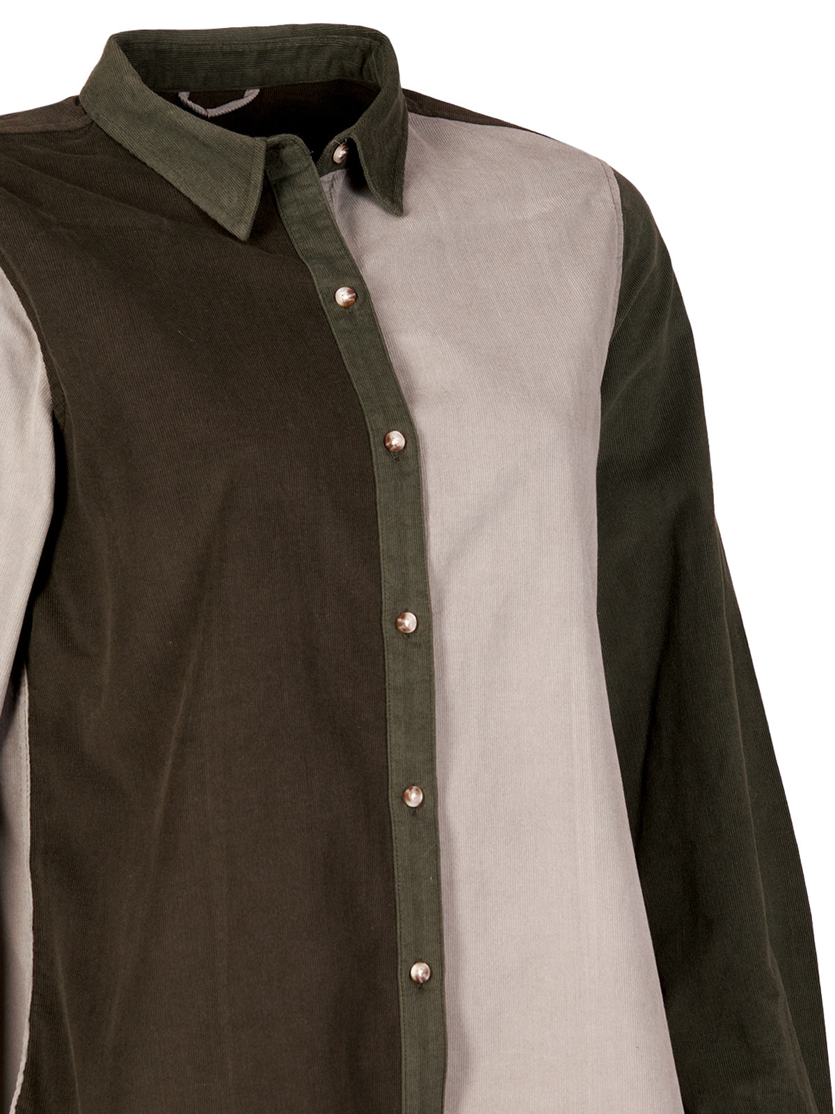 Camisa M/L M Micropana Nora Verde Oliva Mujer 3