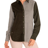 Camisa M/L M Micropana Nora Verde Oliva Mujer 4