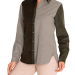 Camisa M/L M Micropana Nora Verde Oliva Mujer 5
