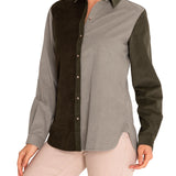 Camisa M/L M Micropana Nora Verde Oliva Mujer 5