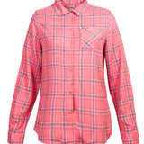 Camisa M/L M Laurel Cuadros Rosa Mujer 1