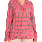 Camisa M/L M Laurel Cuadros Rosa Mujer 4