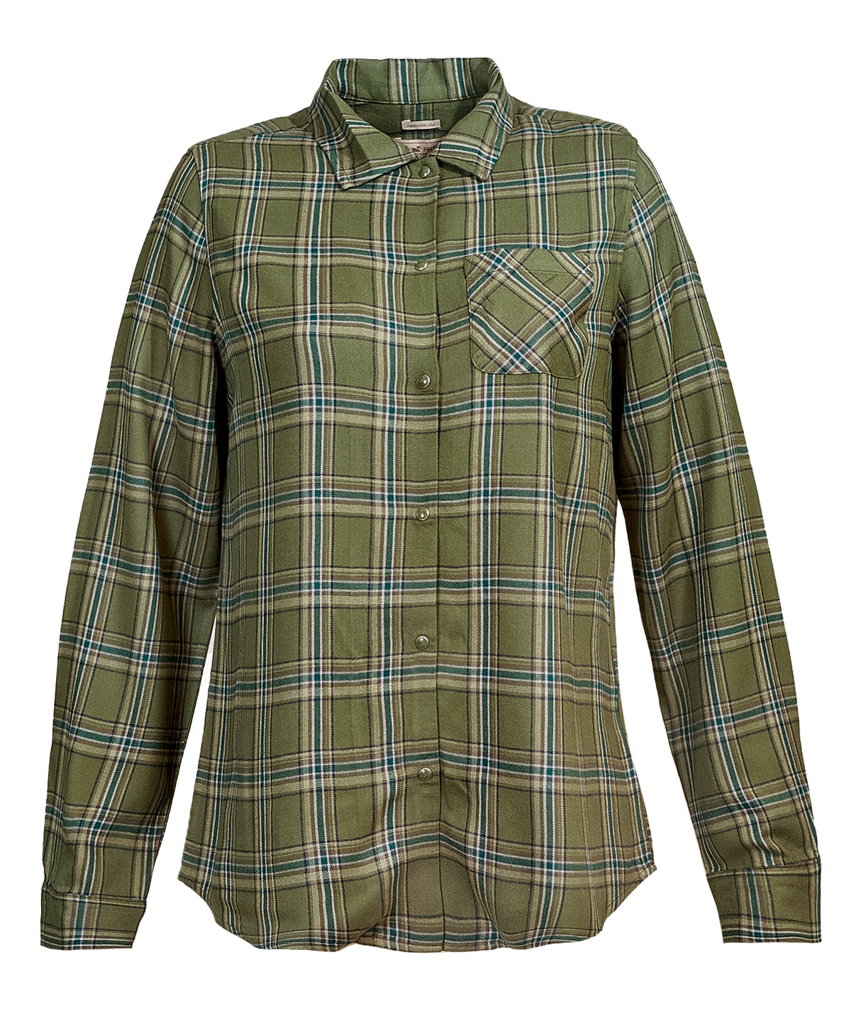 Camisa M/L M Laurel Cuadros Verde Mujer 1