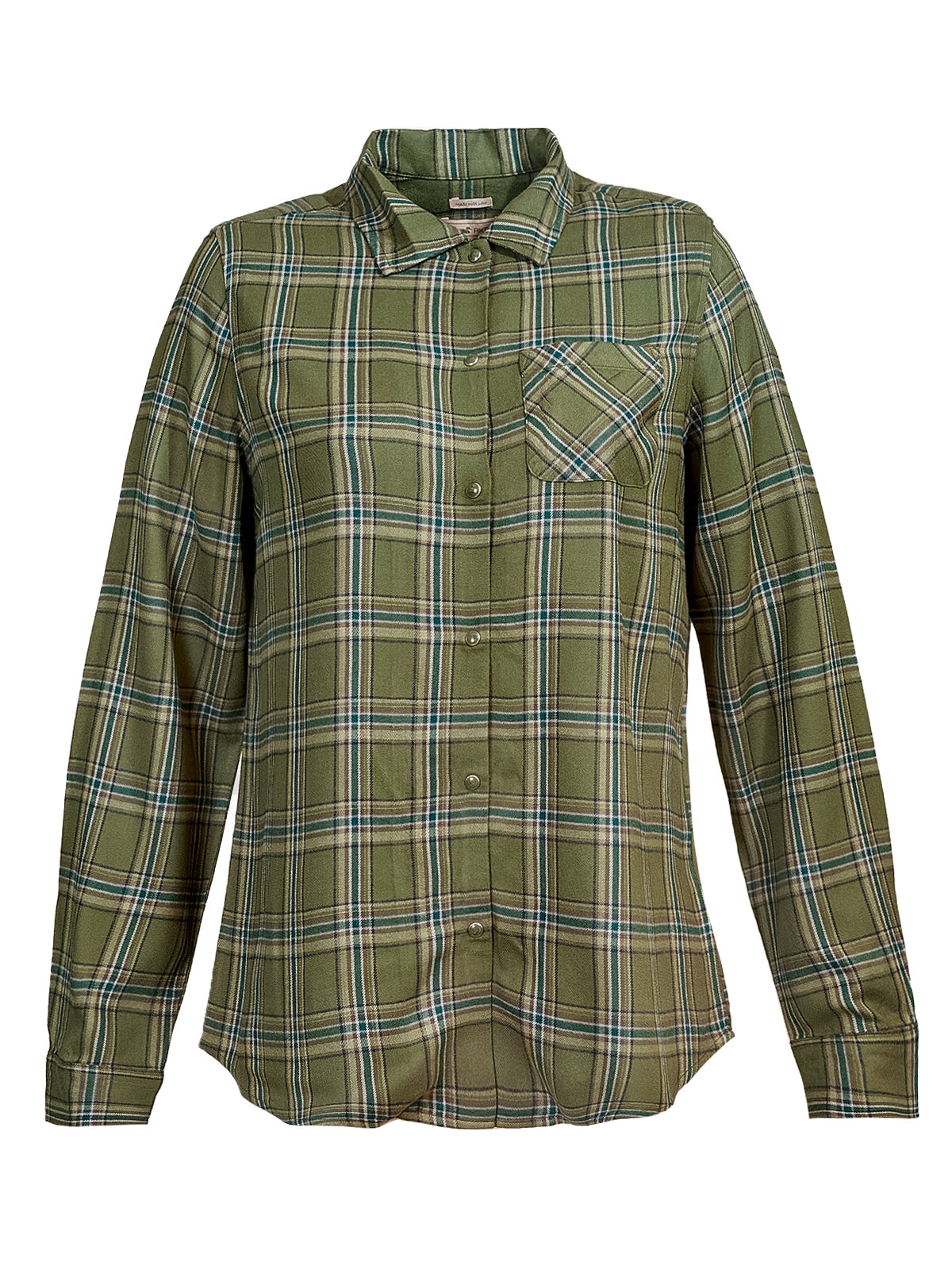 Camisa M/L M Laurel Cuadros Verde Mujer 1