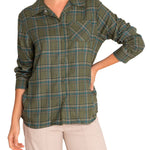 Camisa M/L M Laurel Cuadros Verde Mujer 4