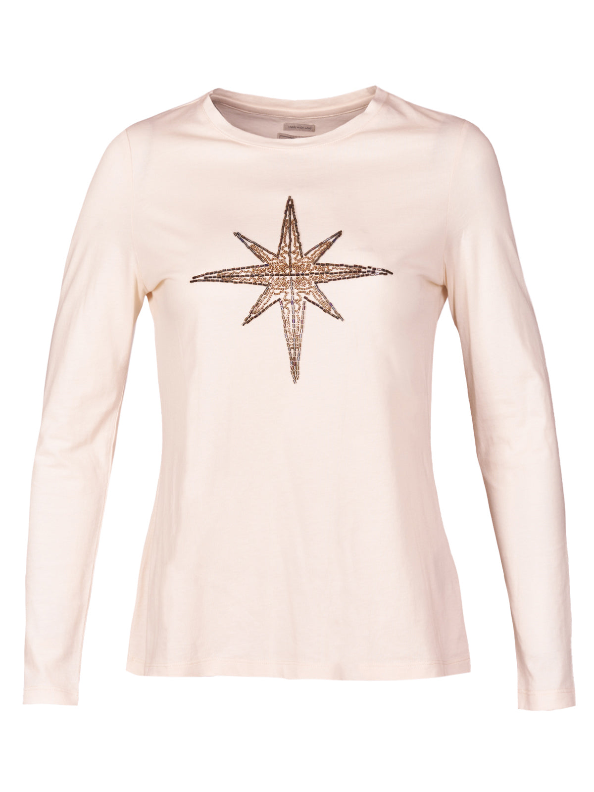 Camiseta M/L M Stella Bordado Crudo Mujer 1