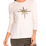 Camiseta M/L M Stella Bordado Crudo Mujer 4