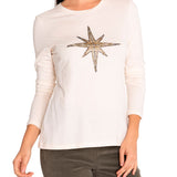 Camiseta M/L M Stella Bordado Crudo Mujer 4