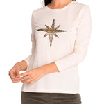 Camiseta M/L M Stella Bordado Crudo Mujer 5